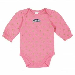 NFL Seattle Seahawks Baby Girls Long Sleeve Bodysuits BabyPreemie - 24M