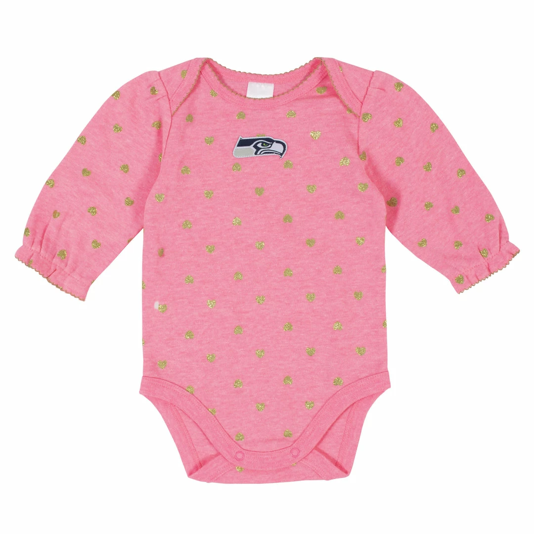 Cheapest ๐ NFL Seattle Seahawks Baby ๐ง Girls Long Sleeve Bodysuits BabyPreemie - 24M ๐ 2 NFL Seattle Seahawks Baby Girls Long Sleeve Bodysuits BabyPreemie - 24M