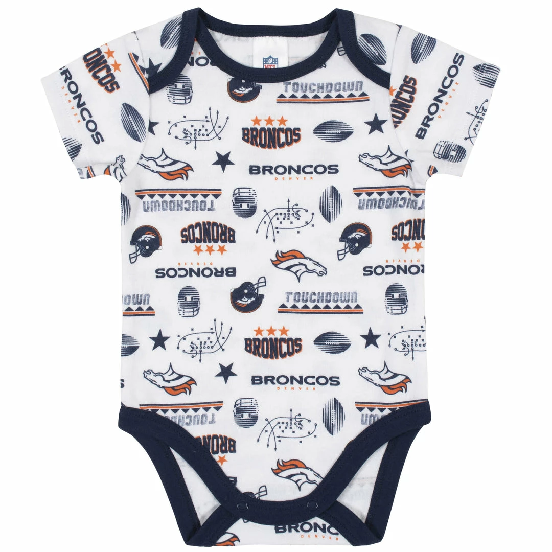 Flash Sale ๐ NFL Denver Broncos 3-Piece Baby Boys Bodysuit, Bib, And Cap Set BabyPreemie - 24M ๐ 2 NFL Denver Broncos 3-Piece Baby Boys Bodysuit, Bib, And Cap Set BabyPreemie - 24M