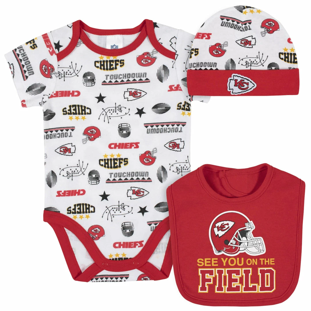 Best reviews of 👍 NFL Kansas City Chiefs 3-Piece Baby Boys Bodysuit, Bib, And Cap Set ✨ 1 NFL Kansas City Chiefs 3-Piece Baby Boys Bodysuit, Bib, And Cap Set