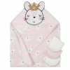 Gerber® Bath 4-Piece Baby Girls Bunny Ballerina Hooded Towel & Washcloth Set