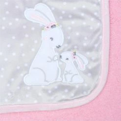 Gerber® Girls Mommy & Me Bunny Plush Blanket