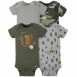 Gerber® BabyPreemie - 24M 4-Pack Baby Boys Bear Short Sleeve Onesies® Bodysuits