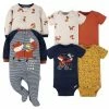 Gerber® BabyPreemie - 24M 6-Piece Baby Boys Fox Onesies® Bodysuit And Sleep 'N Play Set