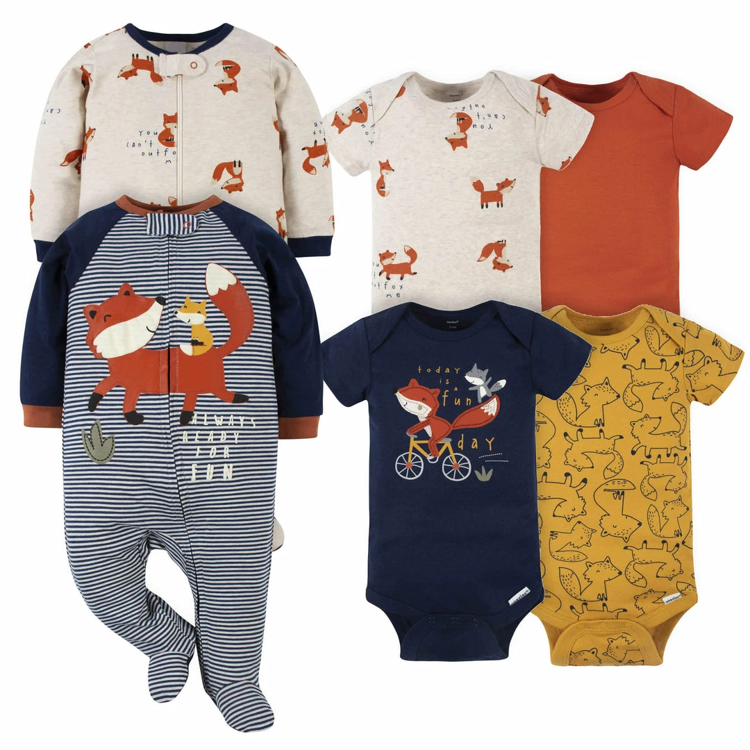 Best Sale š„° GerberĀ® BabyPreemie - 24M 6-Piece Baby Boys Fox OnesiesĀ® Bodysuit And Sleep 'N Play Set š„ 1 GerberĀ® BabyPreemie - 24M 6-Piece Baby Boys Fox OnesiesĀ® Bodysuit And Sleep 'N Play Set