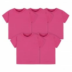 Gerber® BabyPreemie - 24M 5-Pack Baby & Toddler Hot Pink Premium Short Sleeve Tees