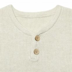 Gerber® Kids Infant & Toddler Boys Oatmeal Heather Henley Sweater BabyPreemie - 24M