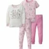 Gerber® BabyPreemie - 24M 4-Piece Infant & Toddler Girls Castle Snug Fit Cotton Pajamas