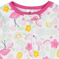 Gerber® 2-Pack Baby & Toddler Girls Summer Blossom Snug Fit Footed Cotton Pajamas