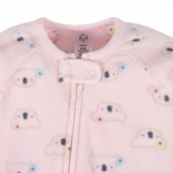Gerber® 2-Pack Baby Girls Flowers & Koalas Fleece Pajamas