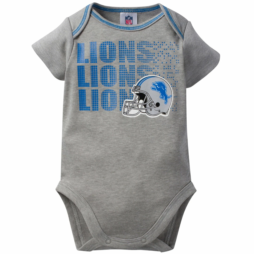Budget ⭐ NFL Lions 3-Pack Infant Short Sleeve Bodysuits 👍 2 NFL Lions 3-Pack Infant Short Sleeve Bodysuits