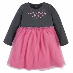Gerber® BabyPreemie - 24M Baby & Toddler Girls Pink A Dots Long Sleeve Tulle Dress