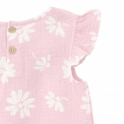 Gerber® Kids Infant & Toddler Girls Pink Floral Gauze Flutter Sleeve Top BabyPreemie - 24M