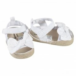 Gerber® See What's New Baby Girls White Eyelet Espadrille Sandal