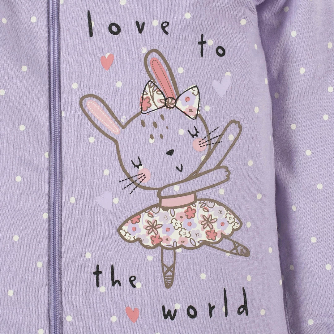 New 🌟 Gerber® 2-Pack Baby 👧 Girls Bunny Ballerina Sleep 'n Plays BabyPreemie - 24M 😀 3 Gerber® 2-Pack Baby Girls Bunny Ballerina Sleep 'n Plays BabyPreemie - 24M