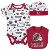 NFL Atlanta Falcons 3-Piece Baby Boys Bodysuit, Bib, And Cap Set BabyPreemie - 24M