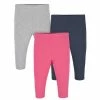 Gerber® 3-Pack Baby & Toddler Girls Hot Pink & Navy Premium Leggings