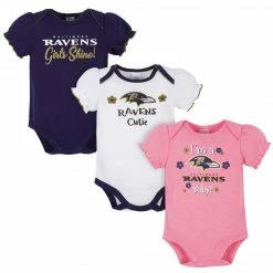 NFL Baltimore Ravens Baby Girls Short Sleeve Bodysuits
