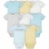 Gerber® 8-Pack Baby Neutral Words Short Sleeve Onesies® Bodysuits