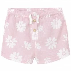 Gerber® Kids BabyPreemie - 24M Infant & Toddler Girls Pink Floral Gauze Shorts