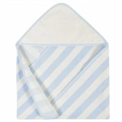 Gerber® Embroidered 4-Piece Boys Striped Blue Hooded Towel & Washcloths Set