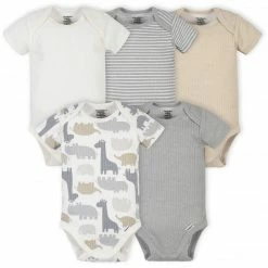 Gerber® 5-Pack Organic Baby Boys Jungle Short Sleeve Onesies® Bodysuits