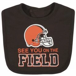 NFL Cleveland Browns 3-Piece Baby Boys Bodysuit, Bib, And Cap Set