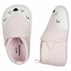 Gerber® Baby Girls Kitty Jersey Shoes