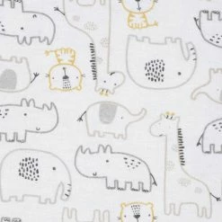 Gerber® 5-Pack Baby Boys Safari Animals Flannel Receiving Blankets