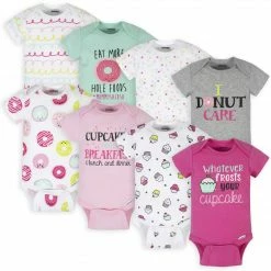 8-Pack Baby Girls Sweet Treats Onesies® Brand Bodysuits BabyPreemie - 24M