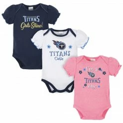 NFL Tennessee Titans Baby Girls Short Sleeve Bodysuits BabyPreemie - 24M