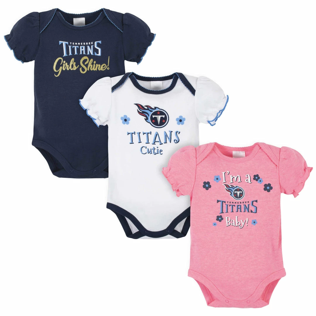 Top 10 ๐ NFL Tennessee Titans Baby ๐ง Girls Short Sleeve Bodysuits BabyPreemie - 24M ๐ 1 NFL Tennessee Titans Baby Girls Short Sleeve Bodysuits BabyPreemie - 24M