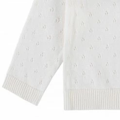 Gerber® Baby & Toddler Girls White Pointelle Cardigan