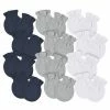 Gerber® 12-Pack Baby Neutral Navy, Gray, & White No Scratch Mittens BabyPreemie - 24M
