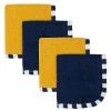 Gerber® 4-Pack Boys Gold & Navy Woven Washcloths Toddler Boy