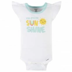 Gerber® See What's New 4-Pack Baby Girls Dots Of Rainbows Short Sleeve Onesies® Bodysuits