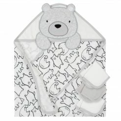 Gerber® BabyPreemie - 24M 4-Piece Boys Bear Hooded Towel And Washcloths Set
