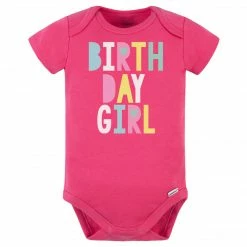 Gerber® BabyPreemie - 24M Baby Girl "Birthday Girl" Short Sleeve Onesies® Bodysuit