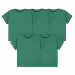 Gerber® 5-Pack Baby & Toddler Kelly Green Premium Short Sleeve Tees
