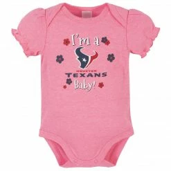 NFL Houston Texans Baby Girls Short Sleeve Bodysuits BabyPreemie - 24M