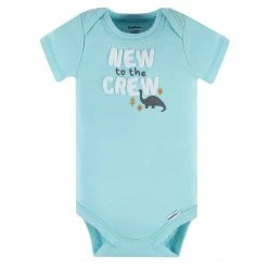 Gerber® See What's New 3-Piece Baby Boys Dino Blues Short Sleeve Onesies® Bodysuits & Pants Set