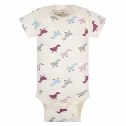 Gerber® 5-Pack Baby Girls Comfy Stretch Ducklings Short Sleeve Onesies® Bodysuits