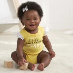 Gerber® See What's New 4-Pack Baby Girls Lemon Squeeze Tank Onesies® Bodysuits