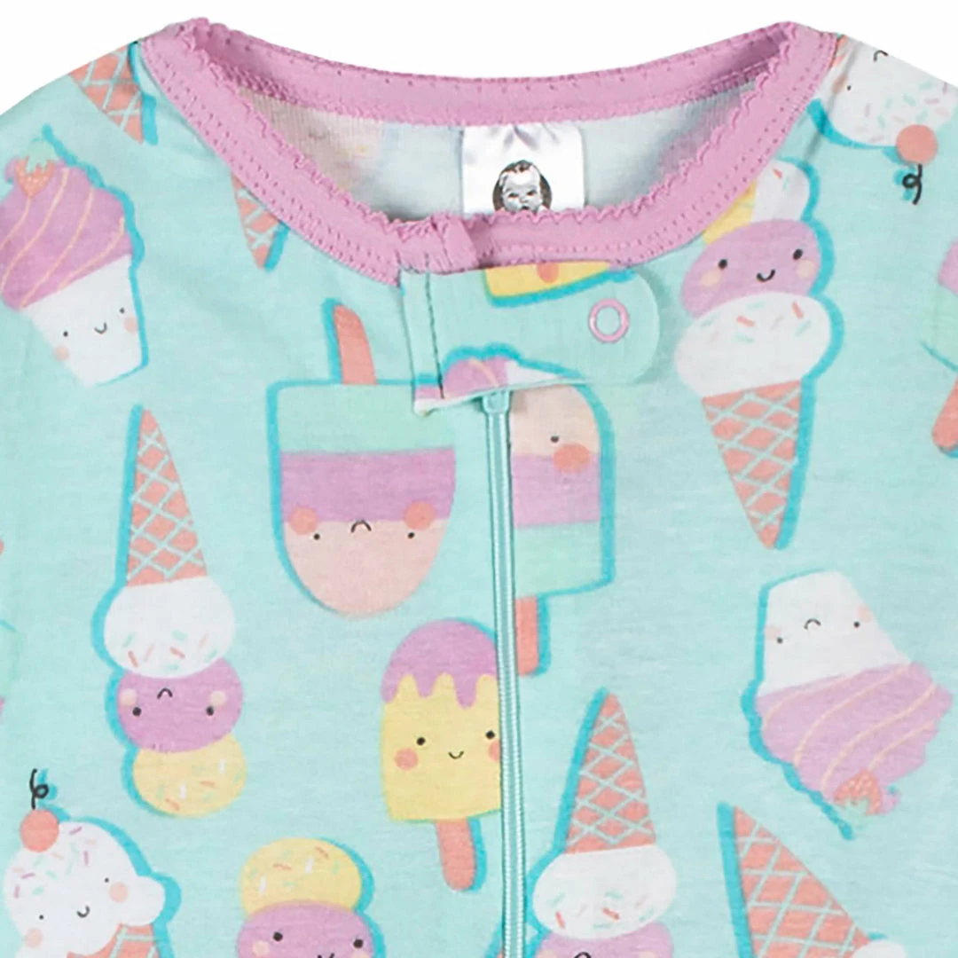 Brand new 😍 Gerber® 2-Pack Baby & Toddler 👧 Girls Ice Cream Dreams Snug Fit Footed Cotton Pajamas 🥰 5 Gerber® 2-Pack Baby & Toddler Girls Ice Cream Dreams Snug Fit Footed Cotton Pajamas
