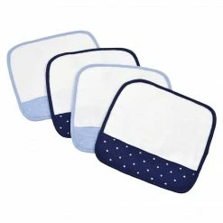 Just Born 4-Pack Baby & Toddler Boys Stars Woven Washcloths BabyPreemie - 24M