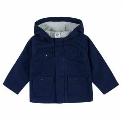 Gerber® Infant & Toddler Navy Hooded Cotton Twill Utility Jacket