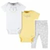 Gerber® 3-Piece Baby Girls Purrfectly Wild Short Sleeve Onesies® Bodysuits & Pants Set