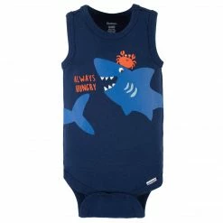 Gerber® See What's New 4-Pack Baby Boys Shark Zone Tank Onesies® Bodysuits