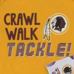 NFL 3-Pack Baby Boys Washington Short Sleeve Bodysuits BabyPreemie - 24M