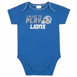 NFL Detroit Lions 3-Piece Baby Boys Bodysuit, Sleep 'N Play, And Cap Set